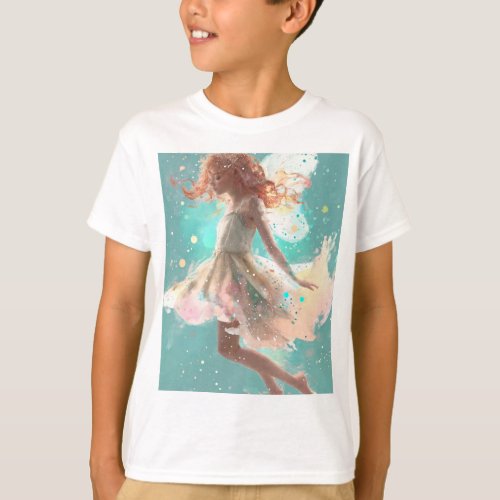  Enchanted Woodland Dreams Freckled Fairy Girl T T_Shirt