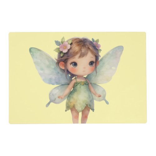 Enchanted Woodland Fairy: pastel green Sprite Placemat
