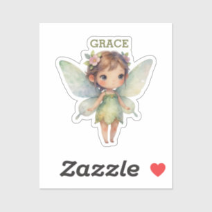 Enchanted Woodland Fairy: pastel green Sprite Sticker