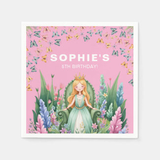 Enchanted Woodland Fairy Princess Birthday Napkins
