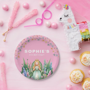 Enchanted Woodland Fairy Princess Birthday Paper Plates