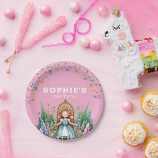 Enchanted Woodland Fairy Princess Birthday Paper Plates