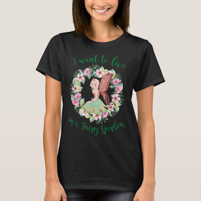 Enchanted Woodland Flower Fairy Wings T-Shirt (Front)