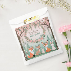 Enchanted Woodland Forest Creatures Baby Shower Favor Bag