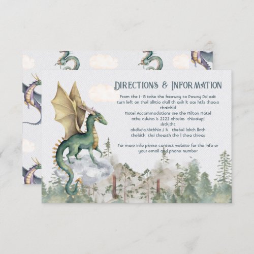 Enchanted Woodland Forest Dragon Details info card