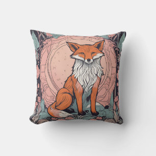 Enchanted Woodland Fox D1 Throw Pillow