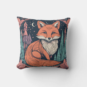 Enchanted Woodland Fox D20 Throw Pillow