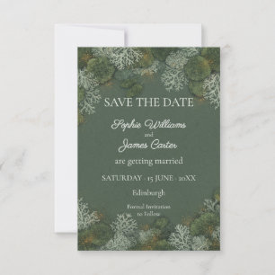 Enchanted Woodland Greenery Gold Botanical Save The Date