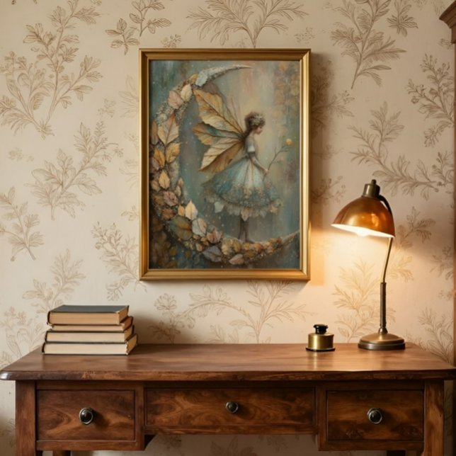 Enchanted Woodland Leaf Fairy Fantasy Art Poster (Creator Uploaded)