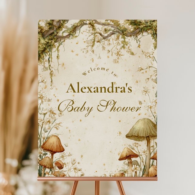 Enchanted Woodland Mushroom Baby Shower Foam Board (Creator Uploaded)