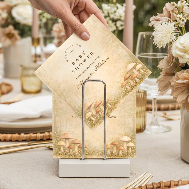 Enchanted Woodland Mushroom Baby Shower Napkins (Creator Uploaded)