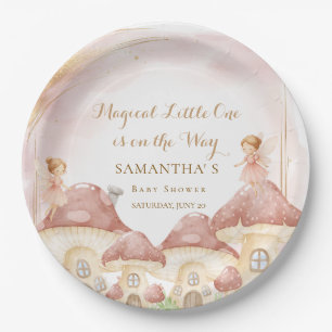 Enchanted Woodland Mushroom Baby Shower Paper Plates