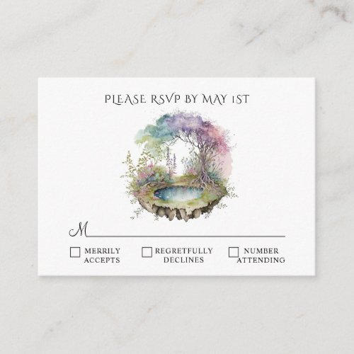 Enchanted Woodland Wedding RSVP Enclosure Card