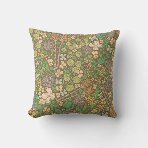 Enchanted Woods Floral Throw Pillow
