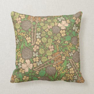 Enchanted Woods Floral Throw Pillow