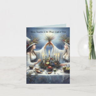 Enchanted Yule Celebration Flat Holiday Card