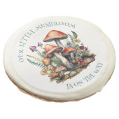 EnchantedForest Mushrooms Baby Shower Sugar Cookie (Angled)