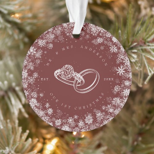 Enchanting 1st Christmas Newlywed Keepsake Ornament