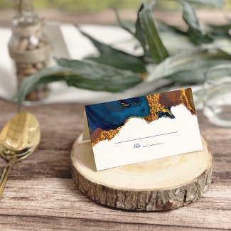 Enchanting Abstract Blue Gold