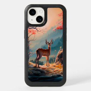 Enchanting Autumn Deer Forest Scene Design OtterBox iPhone 14 Case