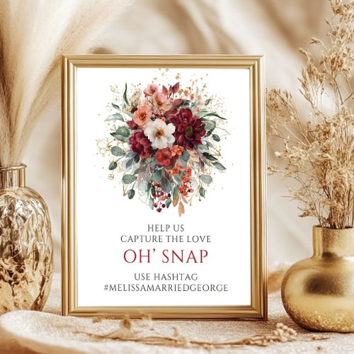Enchanting Autumn Greenery Oh Snap 8x10 Sign
