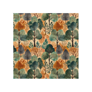 Enchanting Autumn Trees Wood Wall Art