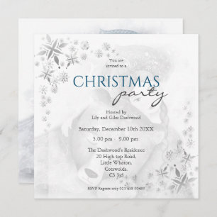 Enchanting bear and girl Festive Party Invitation