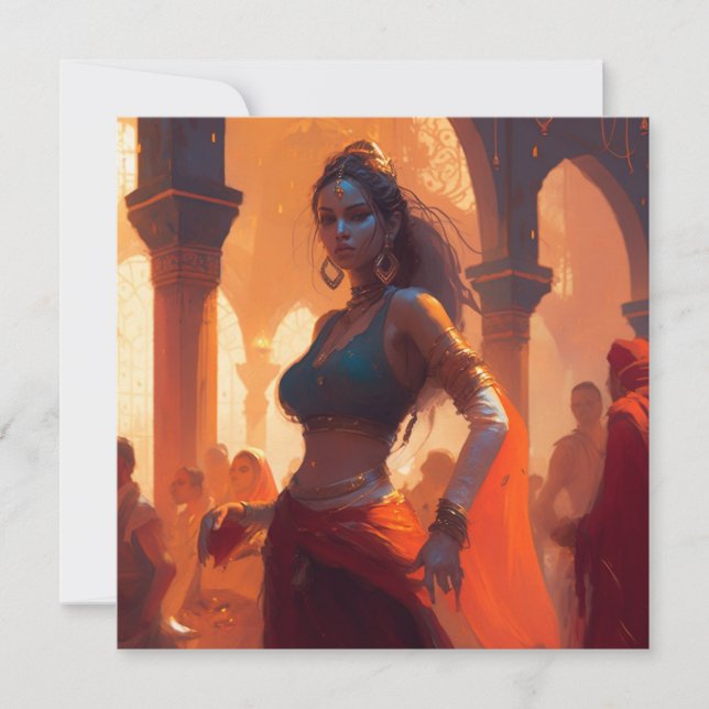 Enchanting belly dancer card (Front)