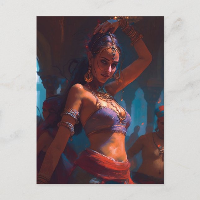 Enchanting belly dancer postcard (Front)