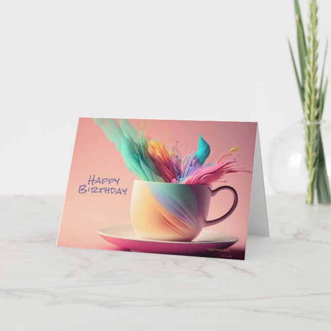 Enchanting Birthday Fantasy Pastell Fun Card (Front)