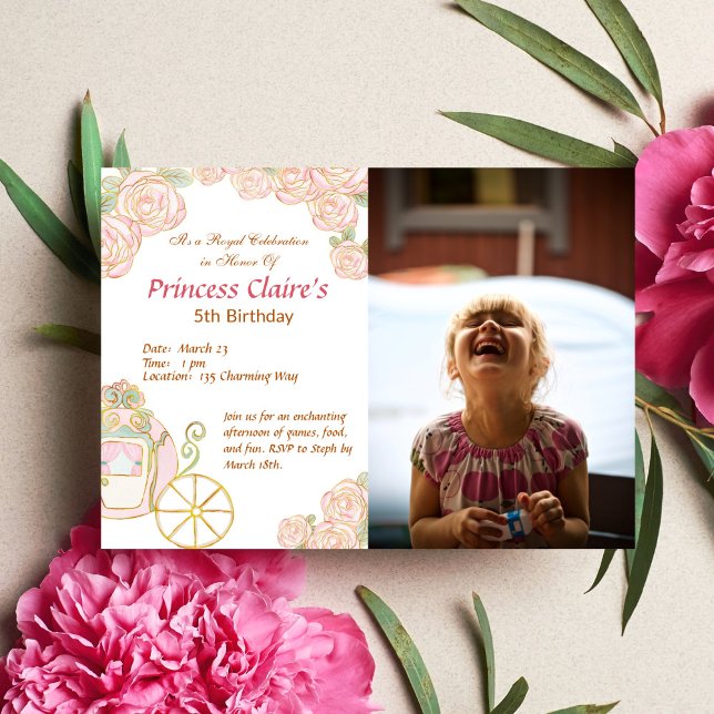 Enchanting Birthday Princess Photo Invitation (Creator Uploaded)