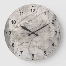 Enchanting Black and White Print: Young Girl Among