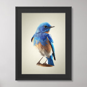 “Enchanting Blue Bird ”20x28” Matted & Framed Art