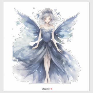 Enchanting Blue Fairy Vinyl Decal Sticker
