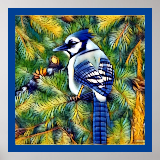Enchanting Blue Jay Print (Front)