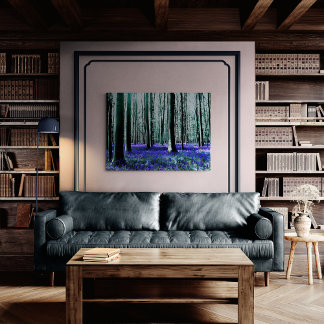 Enchanting Bluebell Forest  Canvas Print