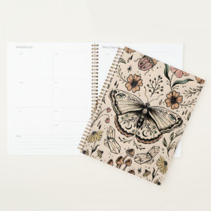 Enchanting Boho Butterfly Theme Hardcover Planner