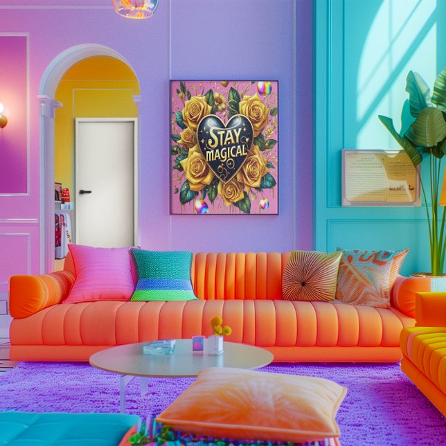 Enchanting Bouquet of Golden Roses And Heart 24x36 Poster (Creator Uploaded)