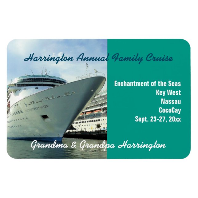Enchanting Bow Stateroom Door Marker Magnet (Horizontal)