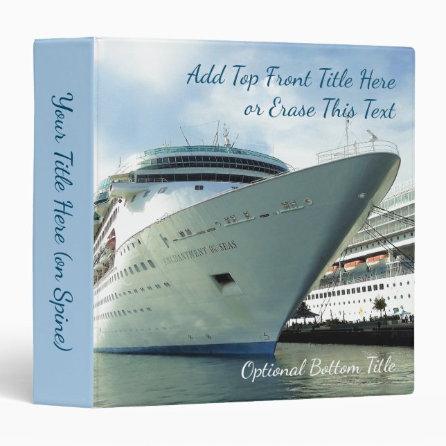 Enchanting Bow Three Title Custom 3 Ring Binder (Front/Spine)