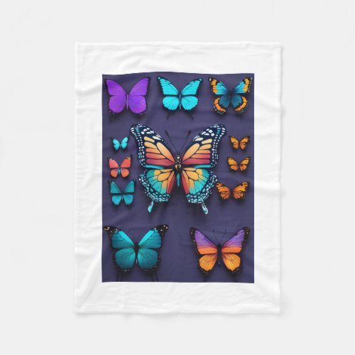 Enchanting Butterflies  Dreamy Designs Fleece Blanket