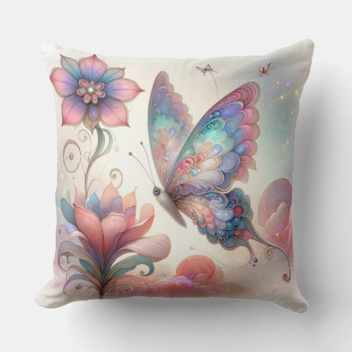 Enchanting Butterfly Throw Pillow