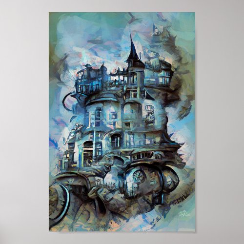 Enchanting Castle Art and Fantasy Poster _ A Dream