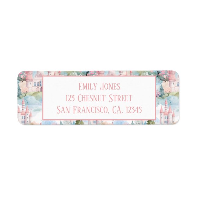 Enchanting Castle Landscape - Return Address Label (Front)