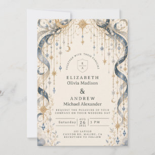 Enchanting Celestial Wedding Arch Invitation