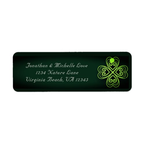 Enchanting Celtic Clover Address Label