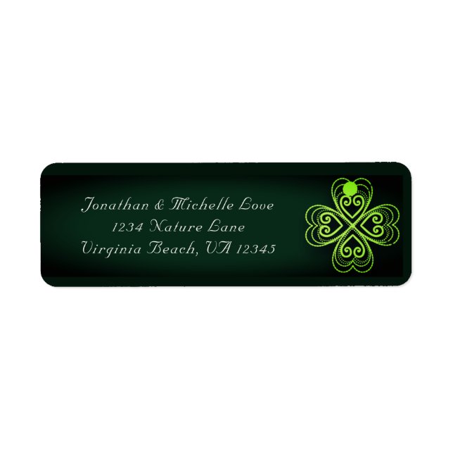 Enchanting Celtic Clover Address Label (Front)