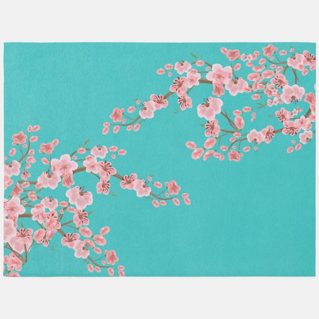 Enchanting Cherry Blossom Garden Area Rug (Front)