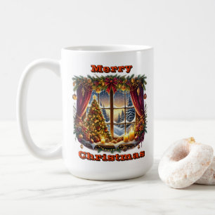 Enchanting Christmas Forest Scene Coffee Mug