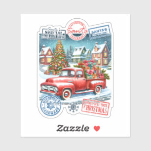 Enchanting Christmas in a Winter Village Sticker